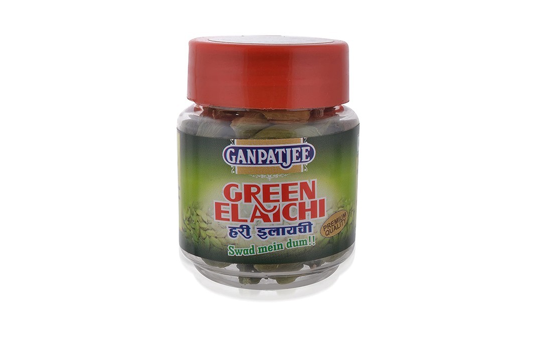 Ganpatjee Green Elaichi    Glass Jar  25 grams